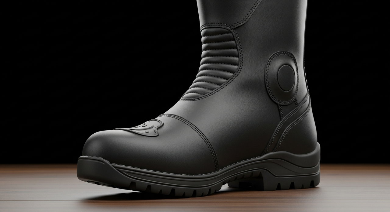 Bota moto alta touring detalle Motobike Albacete