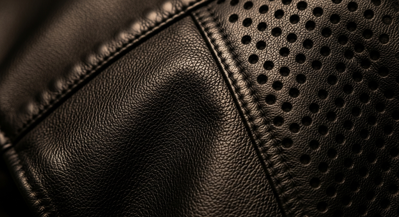 Cuero chaqueta moto perforado Motobike Albacete