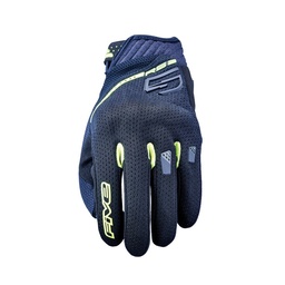 FIVE GUANTES FIVE RS3 EVO AIRFLOW NEGRO / AMARILLO FLUOR · guantes en Motobike Albacete