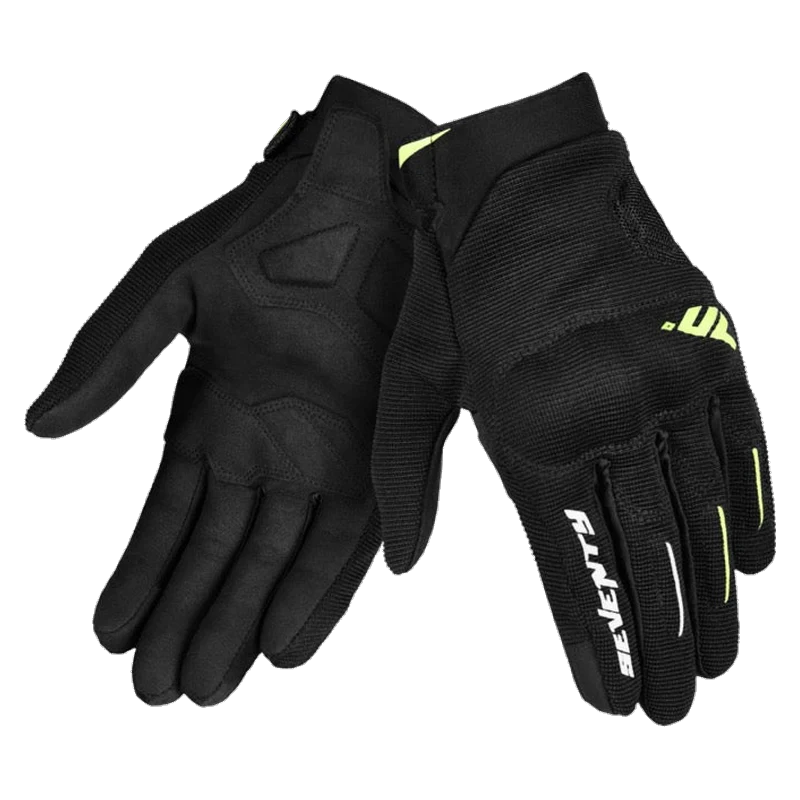 Guante Seventy SD-C42 ASPHALT VERANO MUJER Negro/Amarillo Fluor · guantes en Motobike Albacete